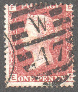Great Britain Scott 33 Used Plate 181 - EF - Click Image to Close